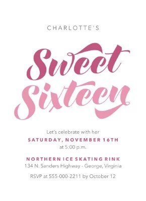 sweet sixteen invitations